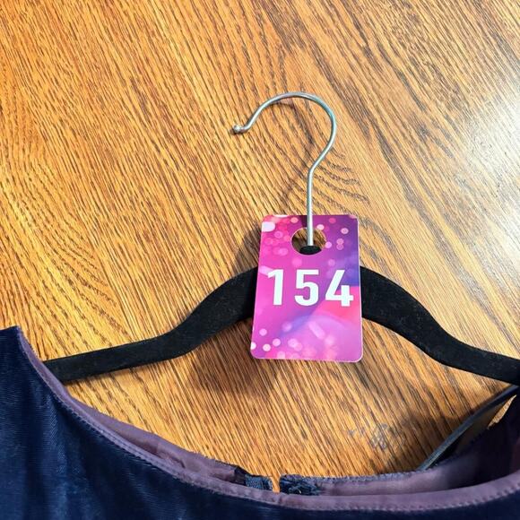 Jim Hjelm Occasions Navy Blue Formal Sleeveless Dress Size 10 Prom Princess - Picture 10 of 10